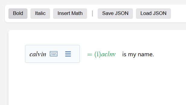 A screenshot of the project interface